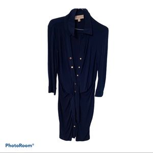 Navy blue long sleeve dress